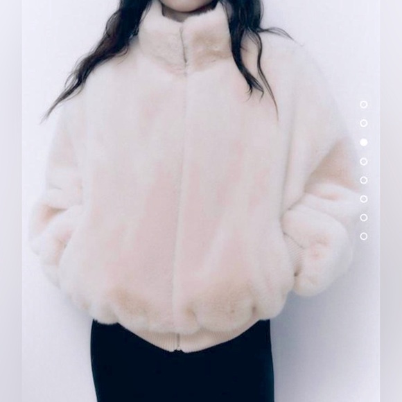 Zara Faux Fur Bomber Jacket - NWT - Picture 2 of 7